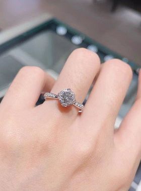 莫桑石戒指求婚戒灿若星辰纯银女璀璨星河小众设计时尚一件代发