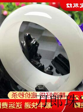 高端新疆和田羊脂玉手镯女款白玉镯子旺夫真玉手镯加宽加厚气质