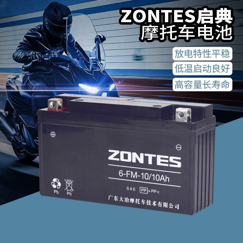 升仕ZT310-X1-X2-T1-T2-R1-R2摩托车电瓶蓄电池ZONTES启典KD150-U - 图2