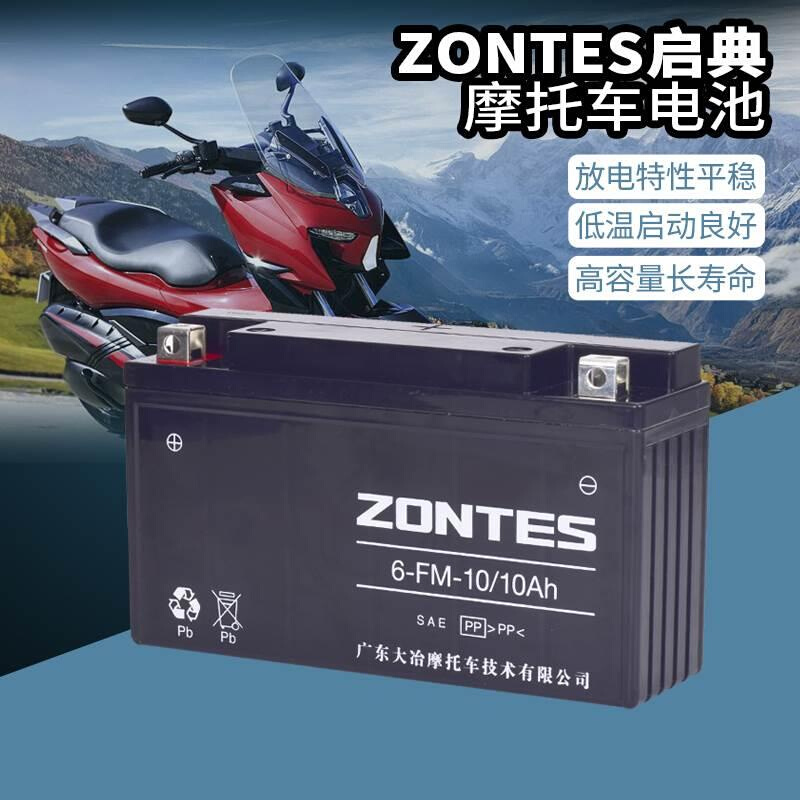 升仕ZT310-X1-X2-T1-T2-R1-R2摩托车电瓶蓄电池ZONTES启典KD150-U - 图1