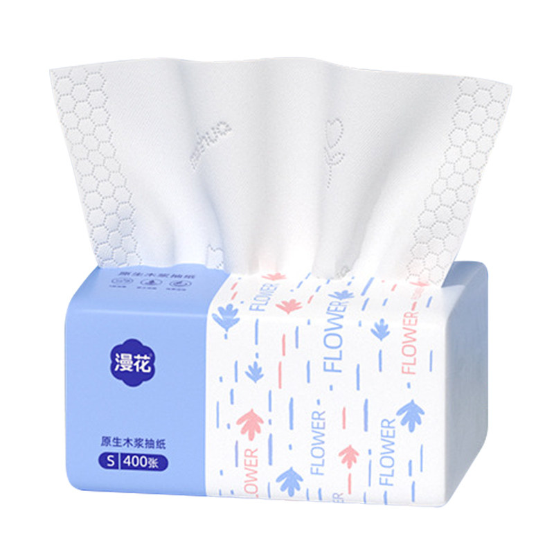 漫花400张抽纸家用实惠装卫生纸擦手纸婴儿面巾纸宿舍家用纸巾批,淘宝优惠券,粉丝福利购,淘宝优惠卷