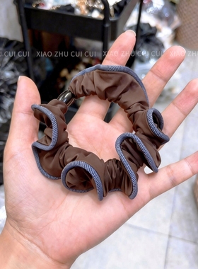 小猪萃萃莫兰迪木耳边高弹发圈