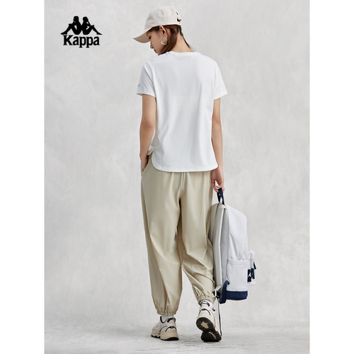 Kappa卡帕女子夏季新款短袖纯棉休闲字母休闲T恤K0E42TD45 - 图3