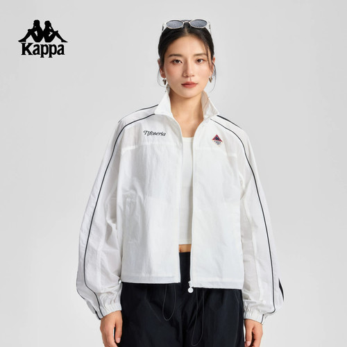 Kappa卡帕女装2025夏季新款运动休闲简约复古百搭外套K0G42JJ03 - 图0