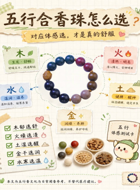 五行合香珠古法非遗自制安神助眠