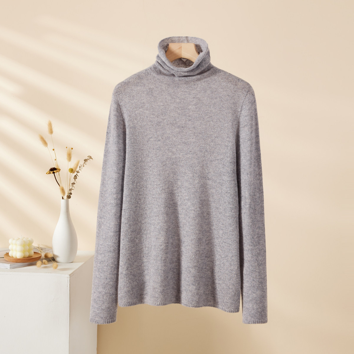 Chunzhu genuine 100% cashmere pullover sweater pile-up collar women's cashmere sweater knitted base shirt long sleeve small shirt