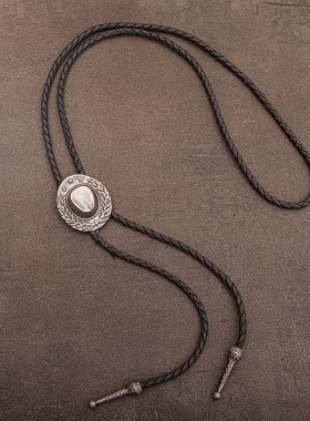 欧美个性西部牛仔帽波洛领带