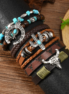 西部牛仔手链6件套装