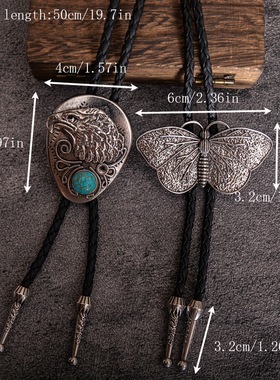 复古bolotie领绳西部牛仔风