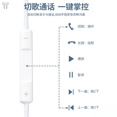 耳机有线入耳式高音质typec接口适用于华为vivo小米oppo降噪圆孔 - 图3