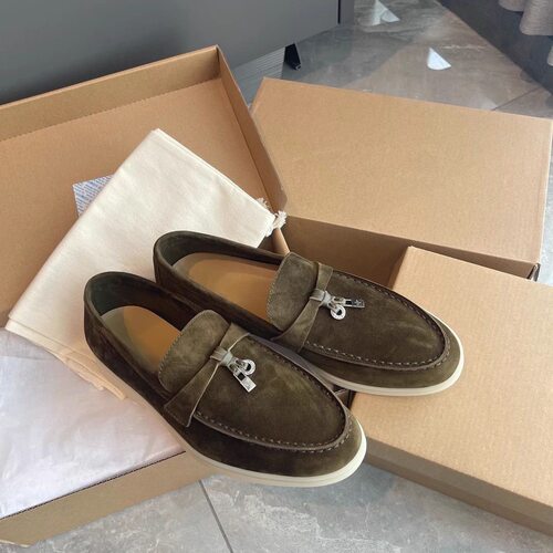 LAIORIONA乐福鞋女一脚蹬P单鞋休闲平底英伦流苏扣百搭软底懒人鞋 - 图1