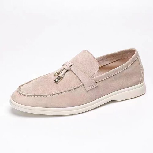 LAIORIONA乐福鞋女一脚蹬P单鞋休闲平底英伦流苏扣百搭软底懒人鞋 - 图3