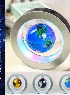 磁悬浮地球仪摆件智能发光小夜灯自转黑科技办公室装饰品生日礼物