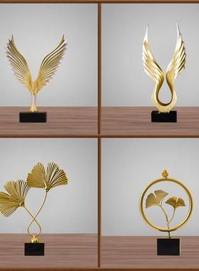 轻奢高档酒柜装饰品摆件现代客厅玄关办公室乔迁新居高端大气家居