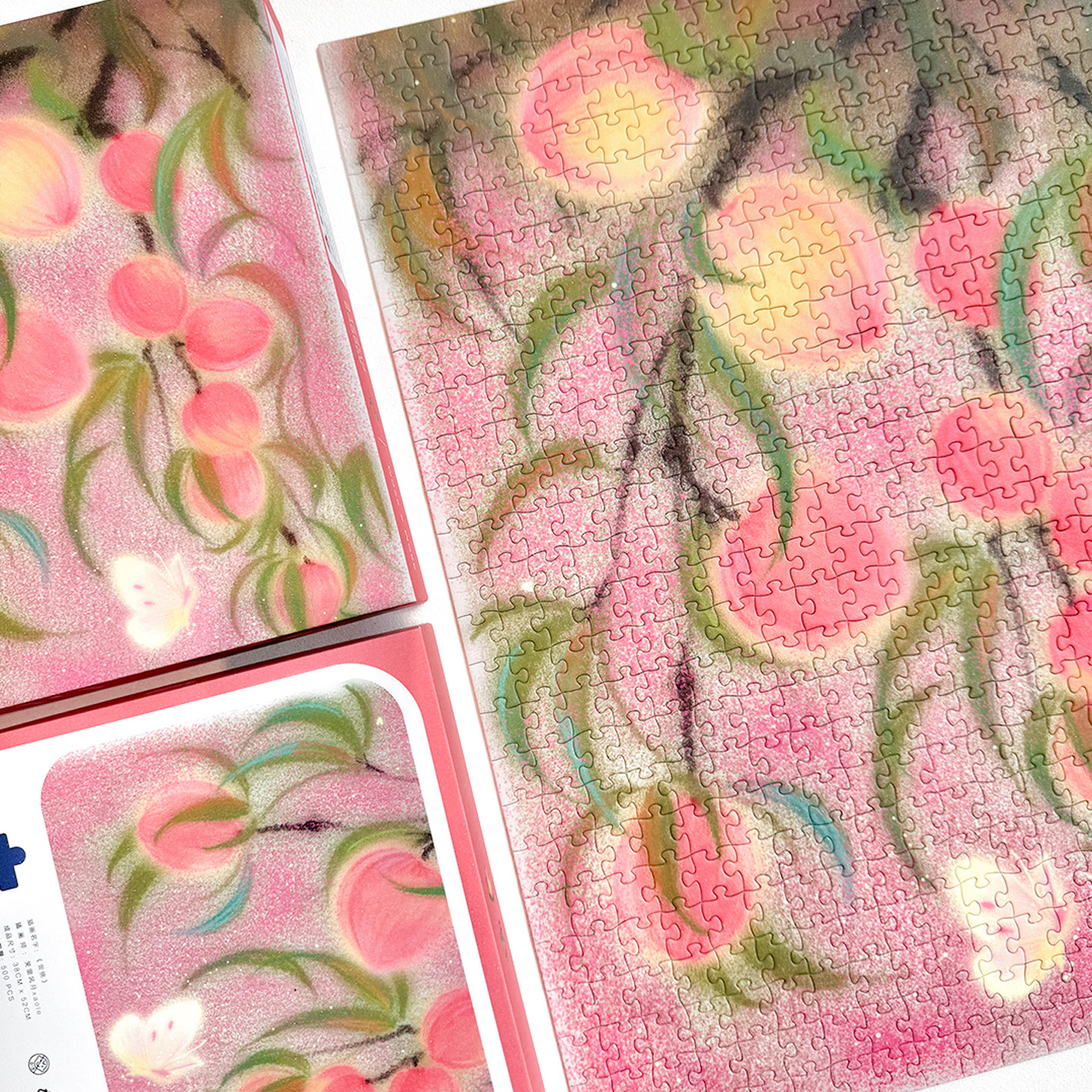 BOFF尝桃500片星闪耀古风新中式插画小众装饰画拼图难度解压潮玩,淘宝优惠券,粉丝福利购,淘宝优惠卷