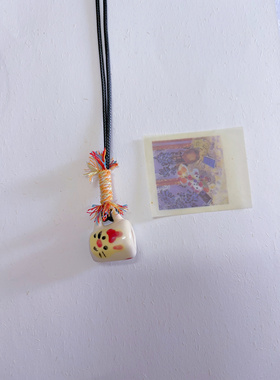 孤品 原创小茶杯项链陶瓷杯子项链陶瓷杯子茶杯犬迷你y2k小众项链