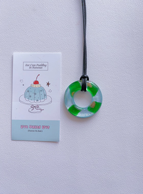 B5孤品原创设计感项链琉璃项链琉璃吊坠多巴胺中国风手作项链