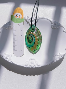 V琉璃项链蜡绳项链文艺复古吊坠小众不掉色链璎珞颈链彩色琉璃珠