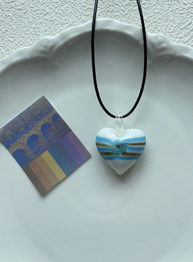 (双链)新品原创老琉璃项链吊坠中古国风项链颈链璎珞小众不掉色