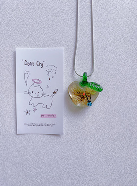 (双链)B8 彩色项链女配饰长款y2k琉璃项链原创手作复古小众项链