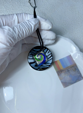 New3原创设计彩色琉璃吊坠项链手工定制波西米亚风个性百搭挂绳女