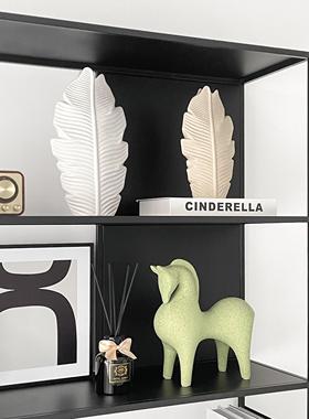 样板间书柜家居摆件软装饰品挂画香薰首饰盒创意陶瓷工艺品ZH3633