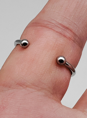 不掉色钛钢戒指空托可调节带托盘