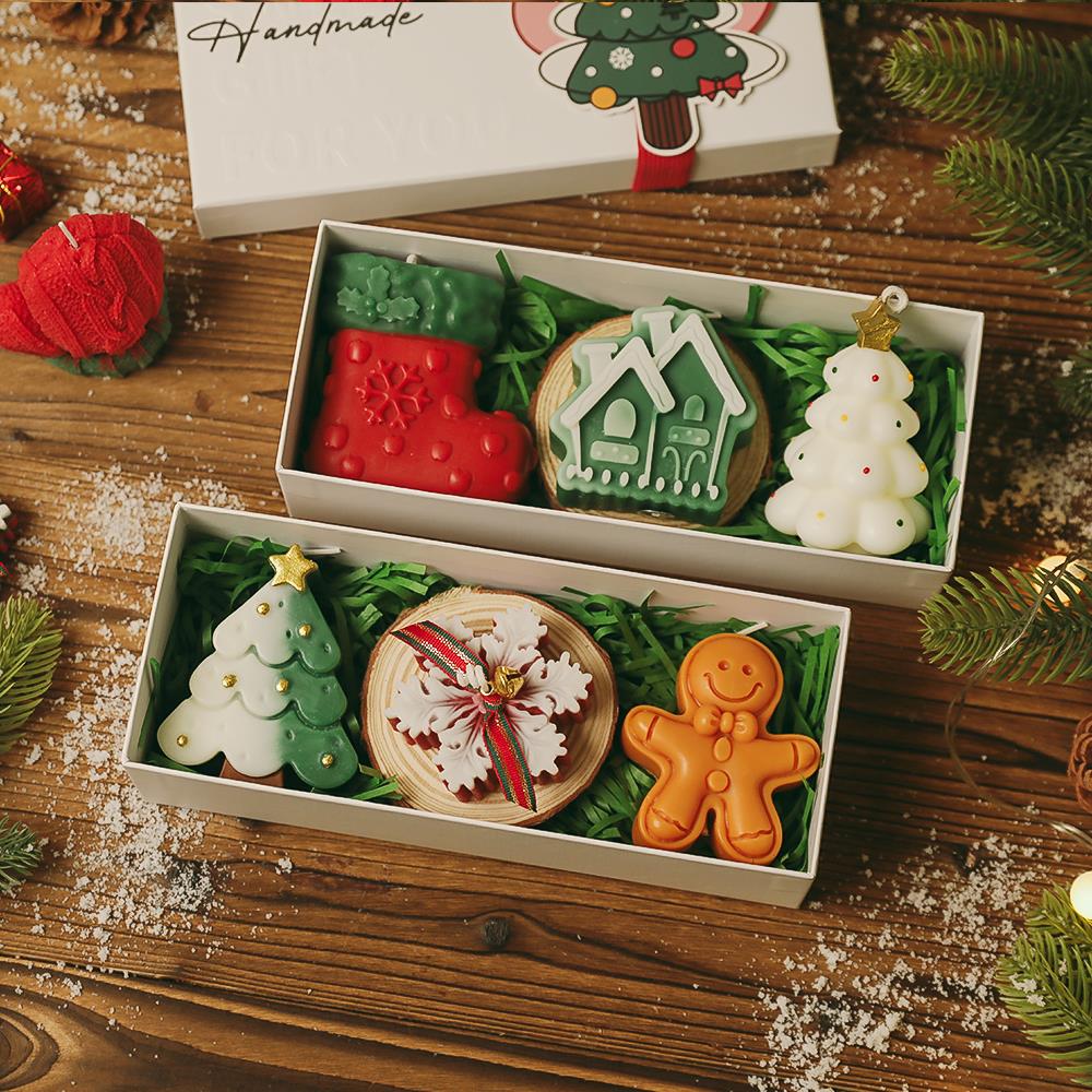 圣诞蜡烛圣诞节氛围感手提香薰蜡烛浪漫创意可爱节日装饰手工烛光 - 图2