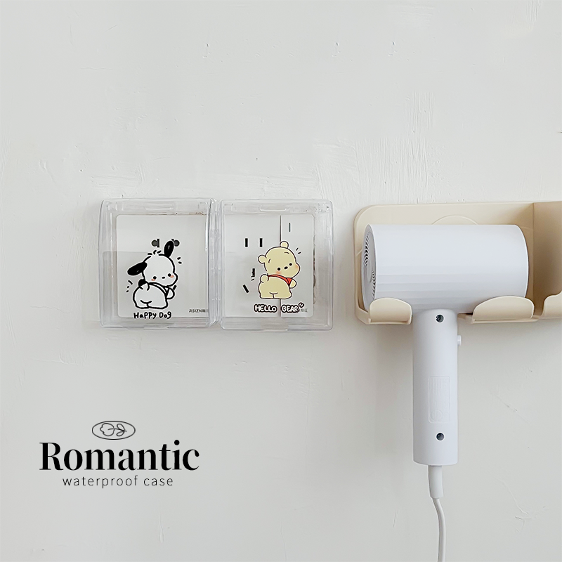 卫生间开关防水盒浴室插座防溅盒86型安全防触电保护套开关装饰贴,淘宝优惠券,粉丝福利购,淘宝优惠卷