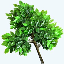 Simulation banyan leaves fake leaves to decorate plastic large branches Atmospheric plant branches trunks built with green plant green leafy props