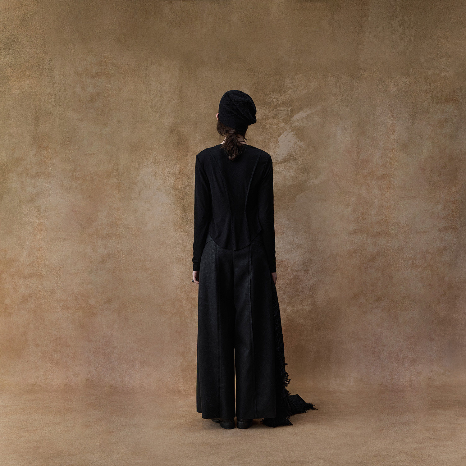 Elywood分割阔腿皮裤阔腿裤女高级显瘦黑色裤子通勤松弛感休闲裤,淘宝优惠券,粉丝福利购,淘宝优惠卷