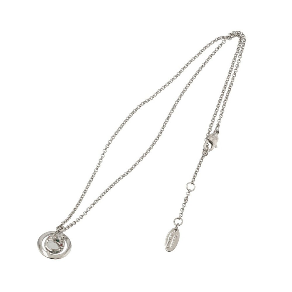 Vivienne Westwood 西太后NEW TINY ORB PENDANT银色镶钻锁骨项链 - 图1