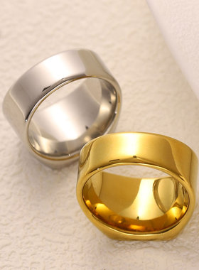 钛钢戒指男潮牌不掉色小众ins风嘻哈街头高级感食指戒男士指环女