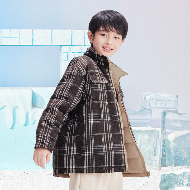 【太阳雪人秋冬童装】儿童提花羽绒外套2024男童羽绒服轻薄秋冬装