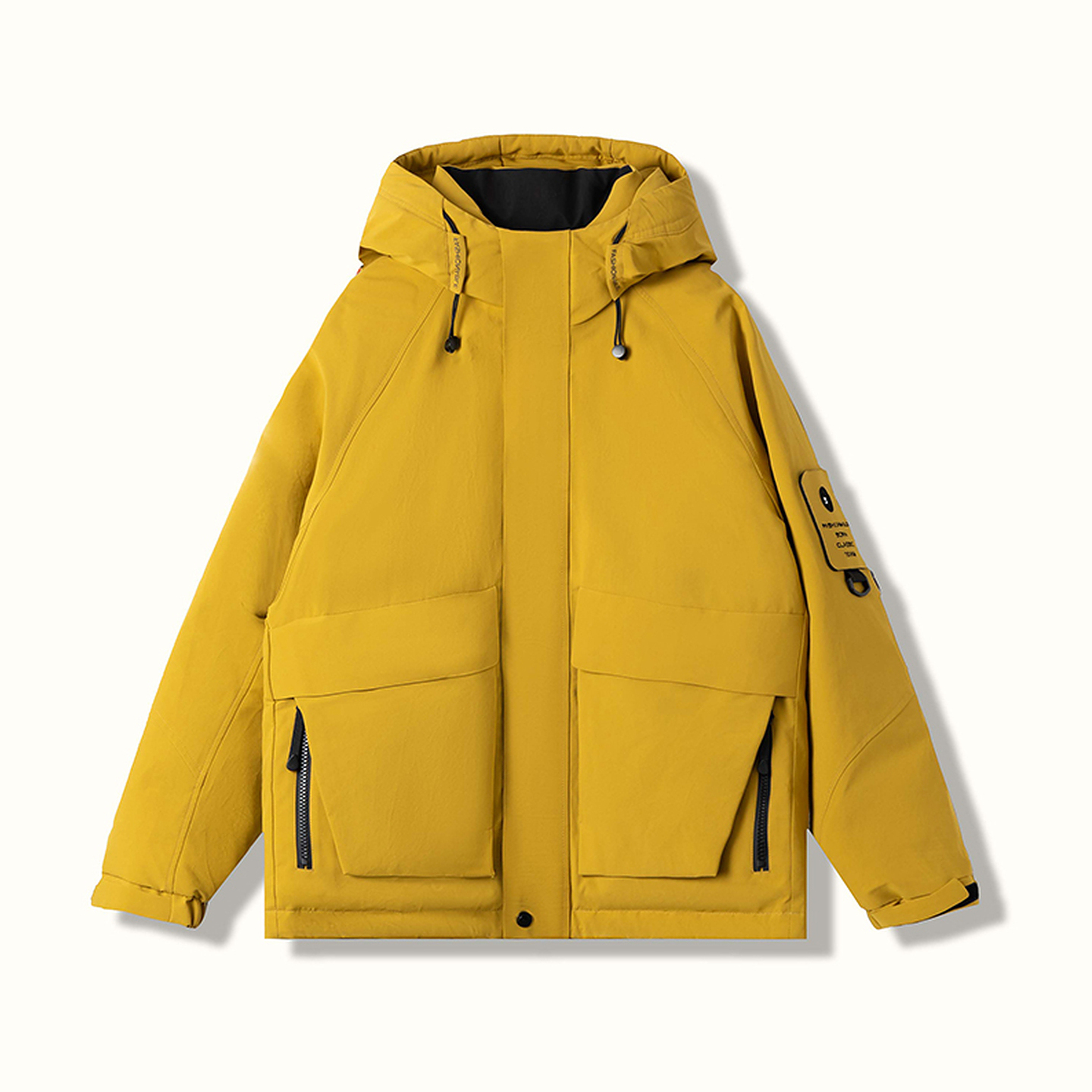 Basic House/百家好机能风工装羽绒服女冬加厚连帽高级感保暖外套 - 图0