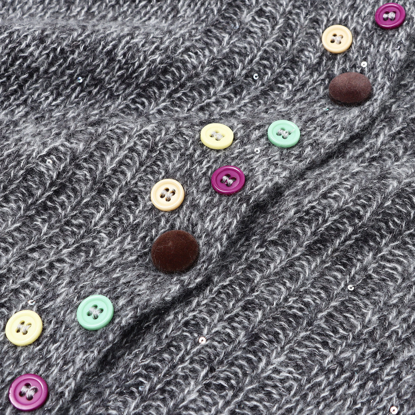 Basic House/百家好彩扣圆领多色羊毛毛衣女秋冬保暖宽松毛衫上衣,淘宝优惠券,粉丝福利购,淘宝优惠卷