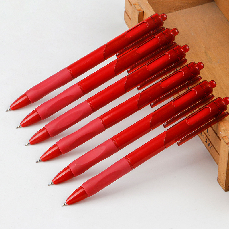 Red quick-drying red pen press gel pen