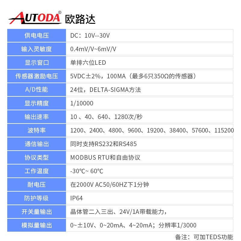 库高精度器重tda通讯传感器量变08a变485称重送送轨道模块器销 - 图1