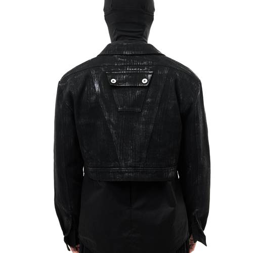 SCD crowd 24秋冬 清仓价 不退 介意勿拍 涂层刷蜡牛仔短款外套男 - 图0