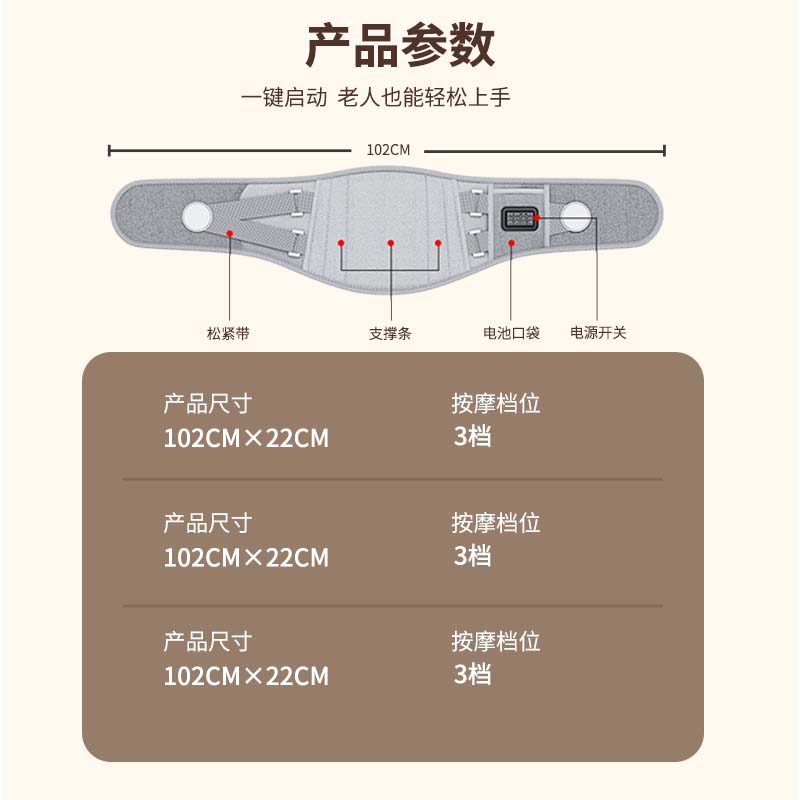 正品成曼护腰带电加热海盐艾草热敷腰部保暖充电按摩器电加热石墨-图3