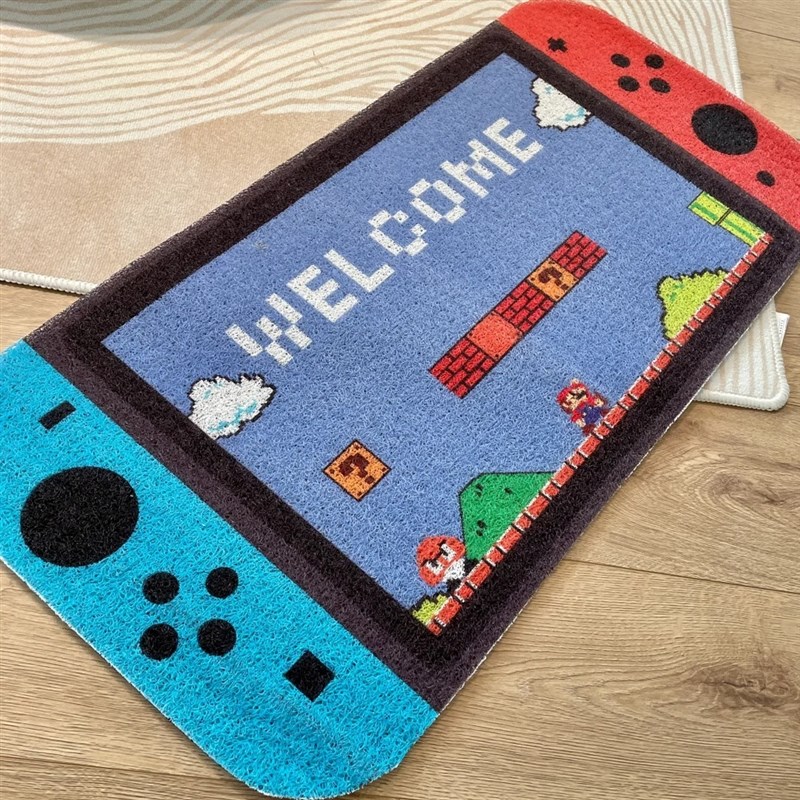 switch地垫入户门丝圈垫进门脚垫门口地毯耐脏免U洗可裁剪防滑垫 - 图0