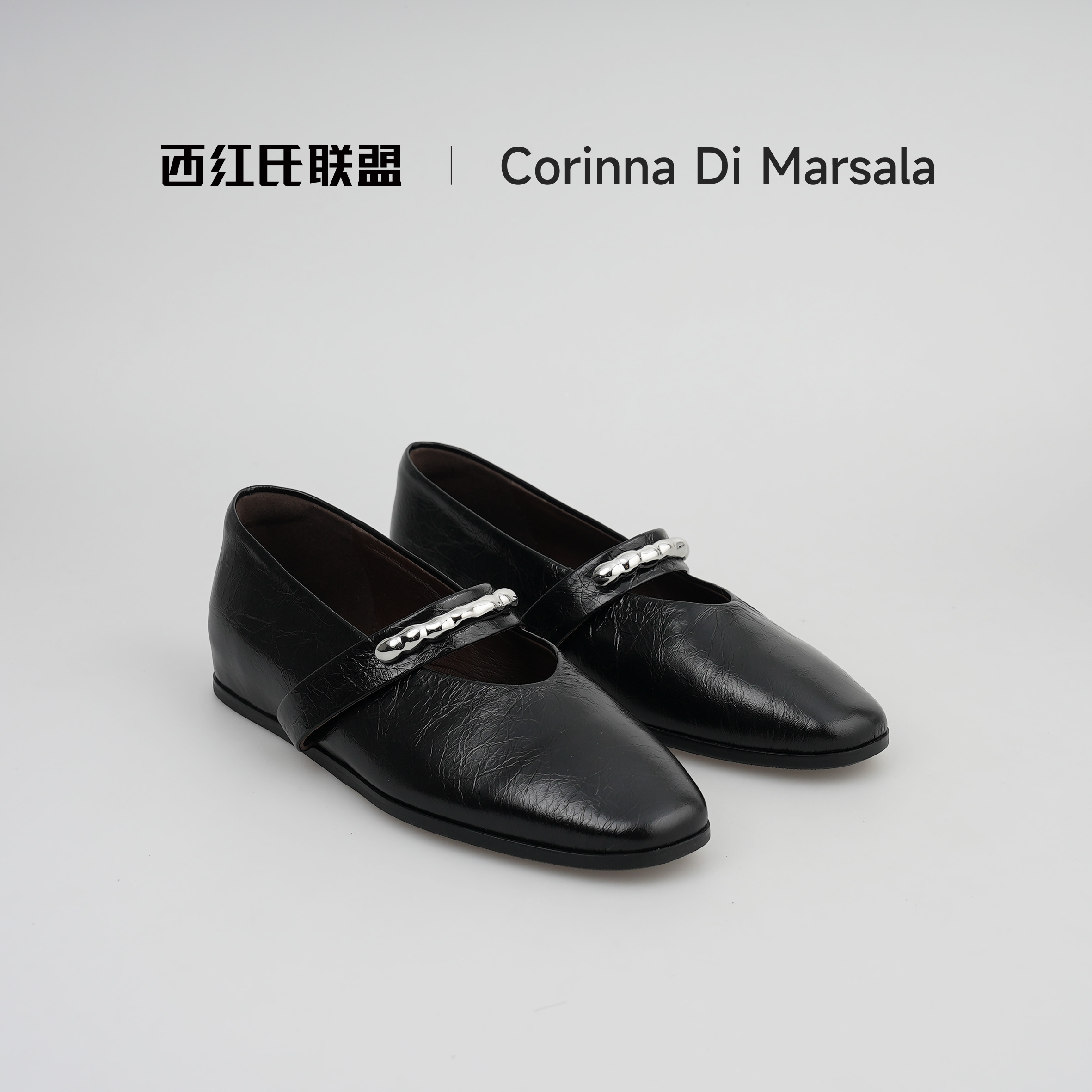 【西红氏•双11限时折扣】外牛内全羊单鞋X2555A3996-C916跟高3cm - 图1