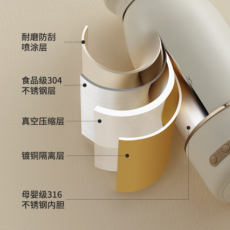 小贝熊无线恒温调奶杯外出便携冲泡奶神器恒温水壶婴儿专用热水壶