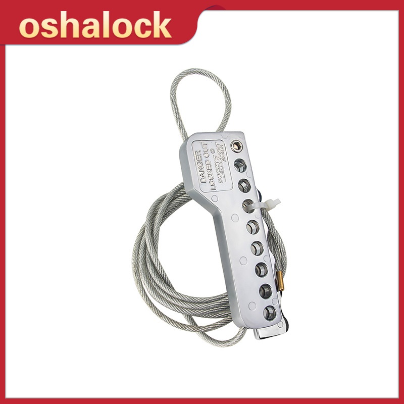 工业安全锁具LOTO设备停工检修锁定简易可调节握式不锈钢缆绳锁 - 图2