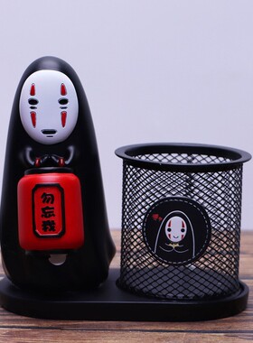 儿童节毕业礼物创意宫崎骏摆件无脸男小夜灯树脂工艺品卡通装饰