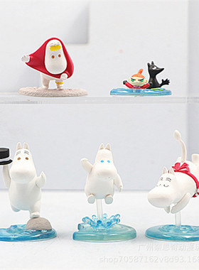 5款夏日假期姆明手创意卡通微景观造景饰品可爱饰品玩具模型摆件