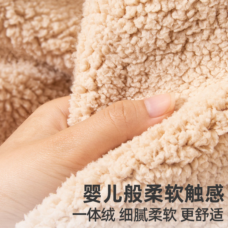 回力儿童连帽卫衣加绒男童女童仿羊羔绒保暖秋冬款中大童加厚冬装