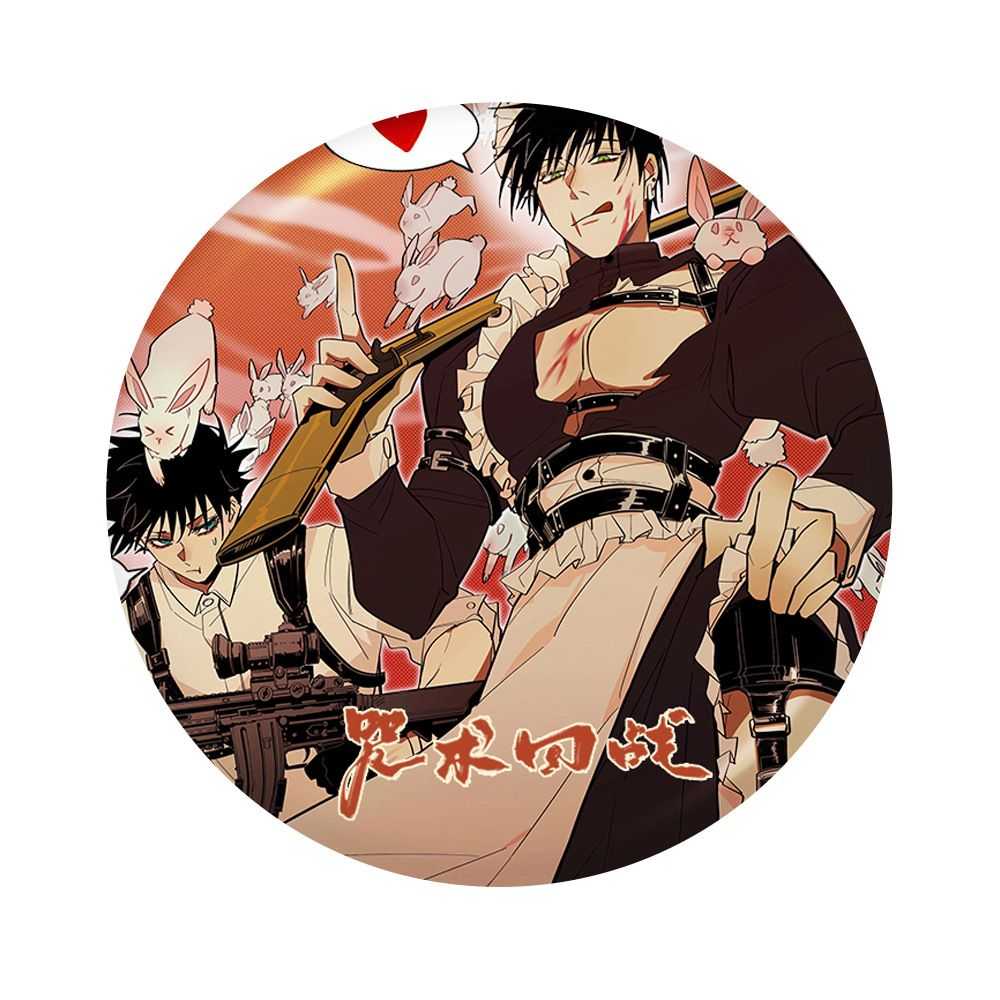 漫画咒术回战周边伏黑惠伏黑甚尔人物钥匙扣双闪吧唧小卡镭射票 - 图3