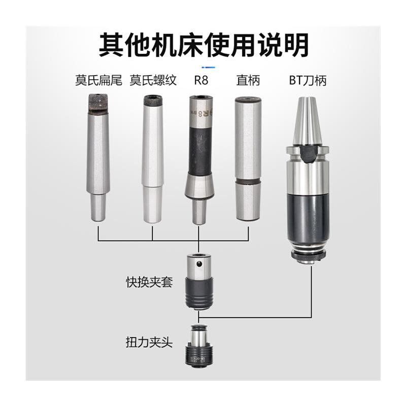 TC820柔性攻丝夹头扭力过载保护M5-36电动气动攻丝机快换丝锥夹套 - 图3