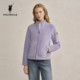 POLOWALK Women's Jacket 2025 Autumn New Arrival Velvet Stand Collar Top Simple Korean Style Women's Jacket